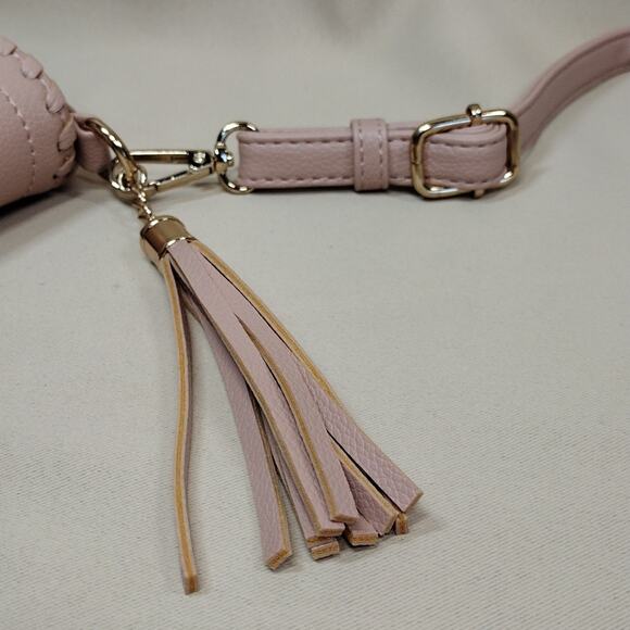 NWOT Elegant Faux Leather Fringe Casual Cute Pink Crossbody Bag Purse - Picture 12 of 13